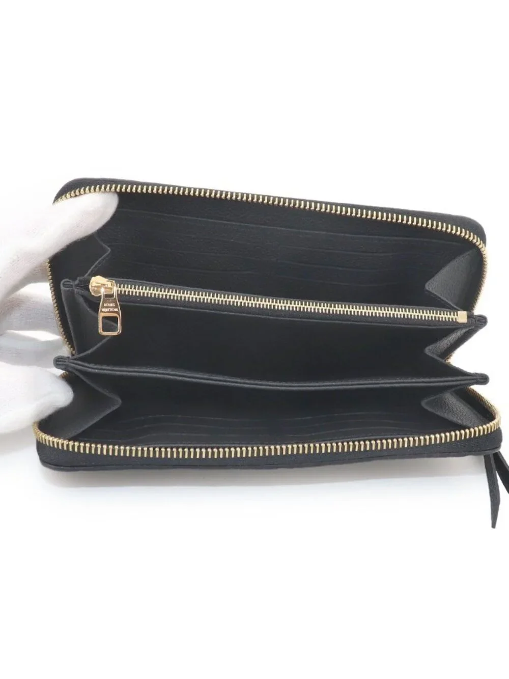 Louis Vuitton Monogram Empreinte Zippy Wallet Leather Noir